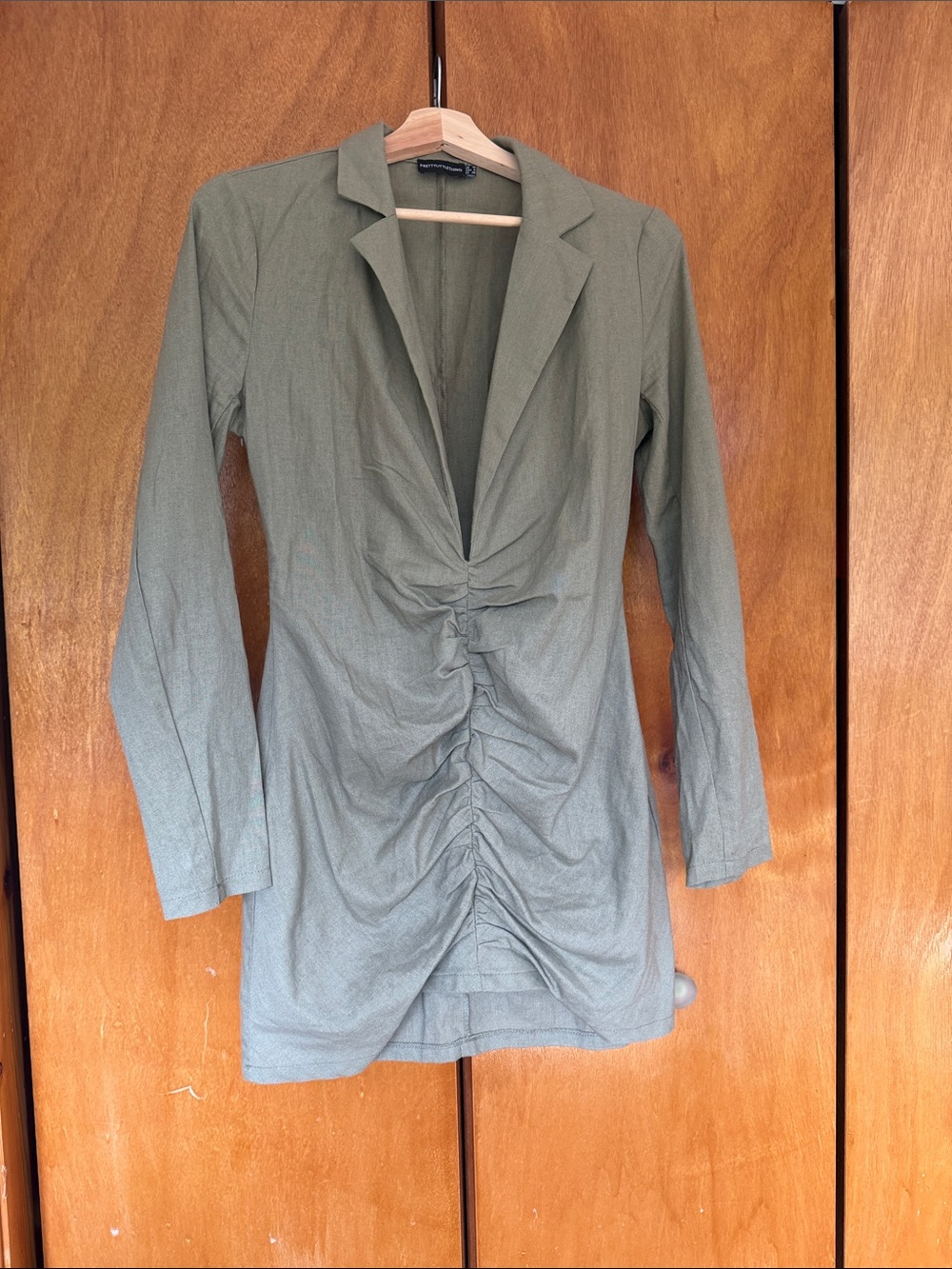 PrettyLittleThing Olive Green Blazer Dress